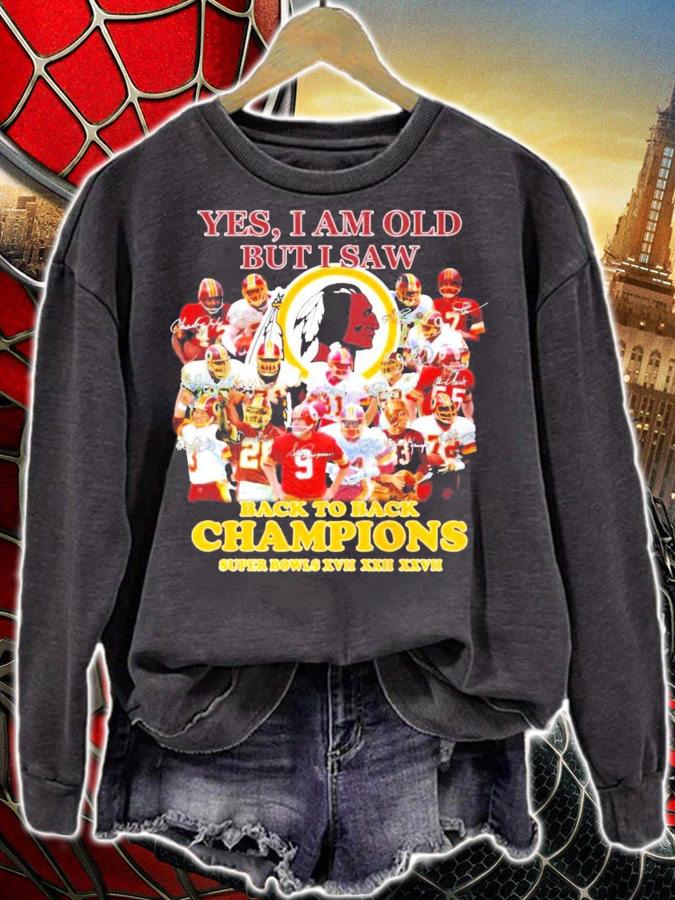 Donna Redskins Yes I am old but I saw back to back Champions signatures shirt