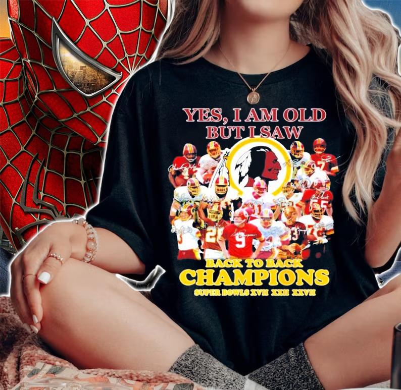 Donna Redskins Yes I am old but I saw back to back Champions signatures shirt