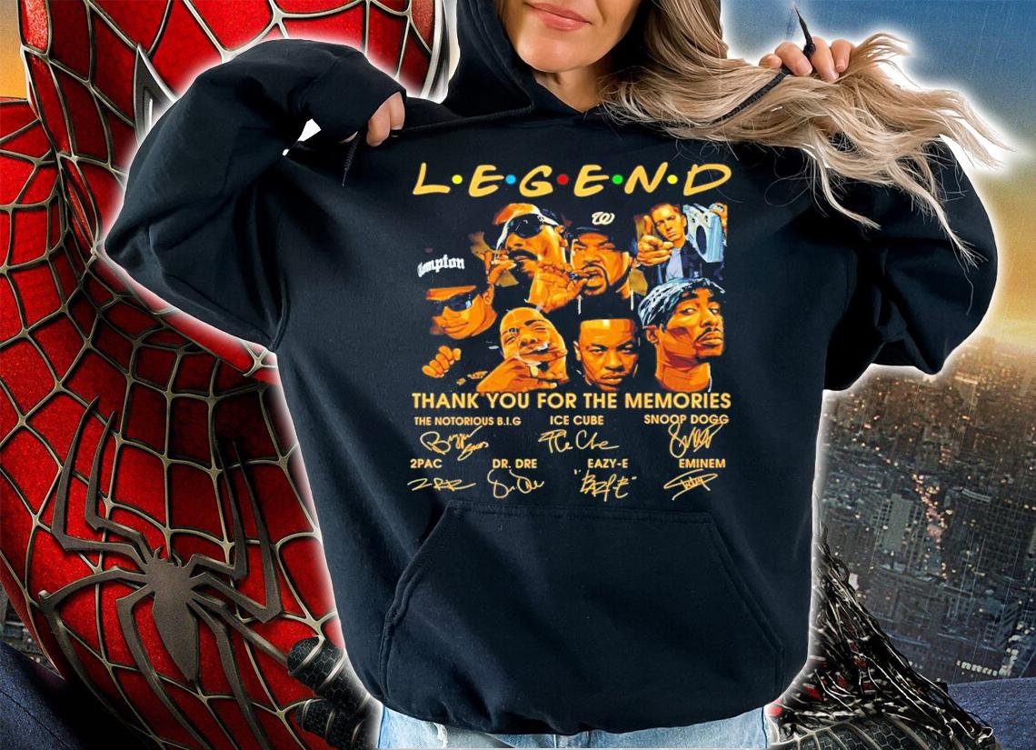 LEGEND The Notorious BIG Ice Cube Snoop Dogg 2PAC Dr Dre Eazy E Eminem signatures shirt hoodie