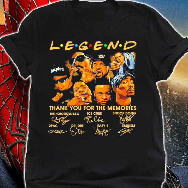 LEGEND The Notorious BIG Ice Cube Snoop Dogg 2PAC Dr Dre Eazy E Eminem signatures shirt shirt