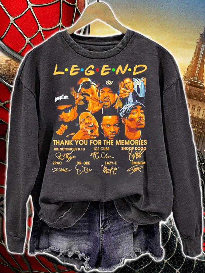 LEGEND The Notorious BIG Ice Cube Snoop Dogg 2PAC Dr Dre Eazy E Eminem signatures shirt sweatshirt