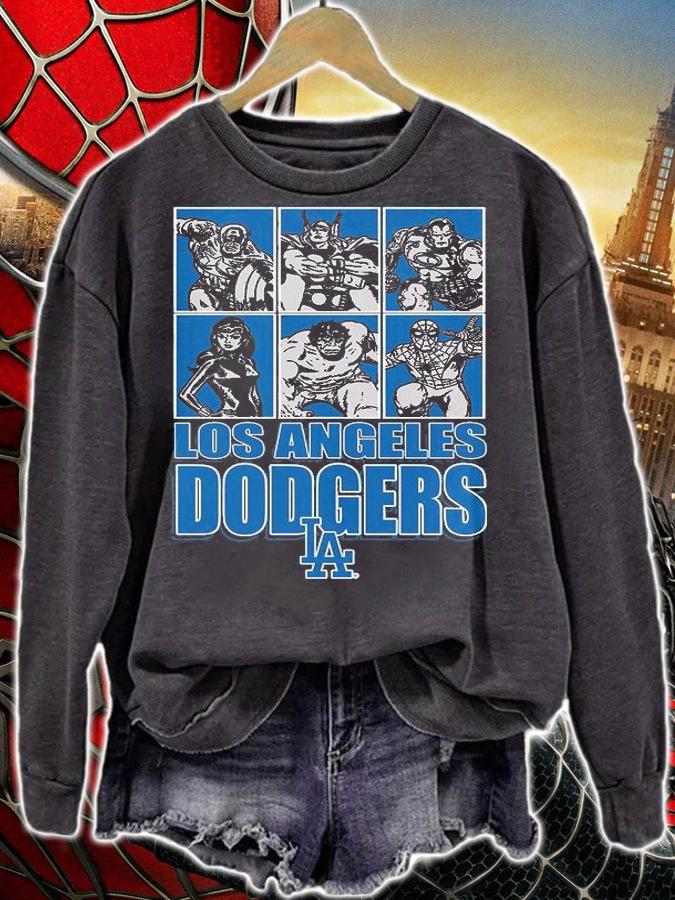 Los Angeles Dodgers Disney Marvel Avengers Line-Up shirt sweatshirt