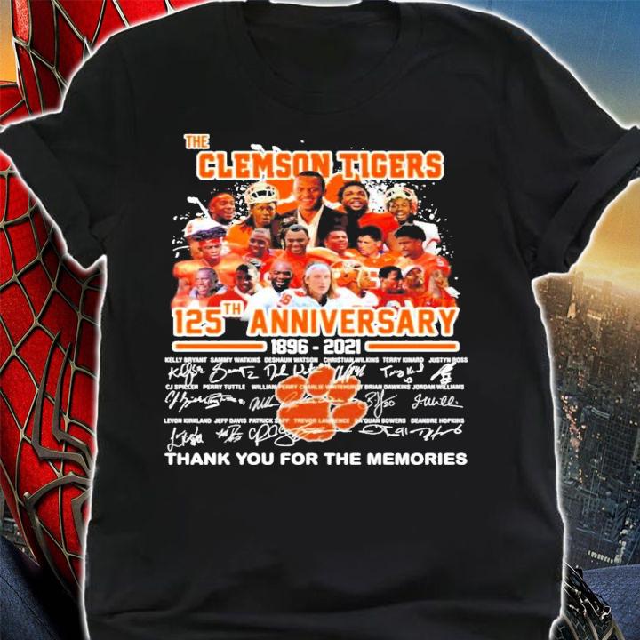 The Clemson Tigers 125th anniversary 1896-2021 signatures shirt shirt