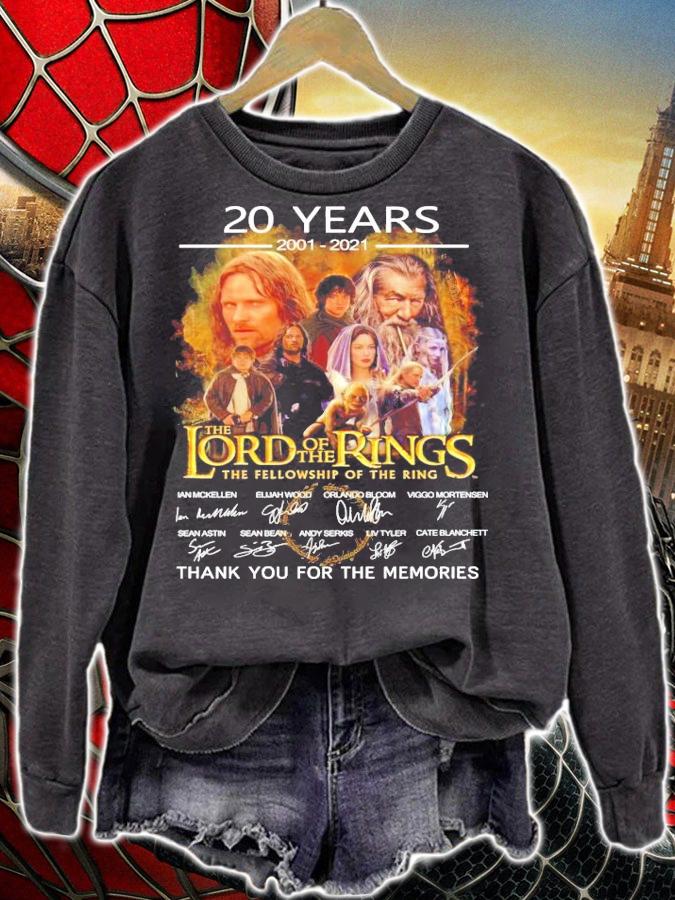 20 years 2001-2021 The Lord of the Rings the fellowship of the ring shirt sweatshirt