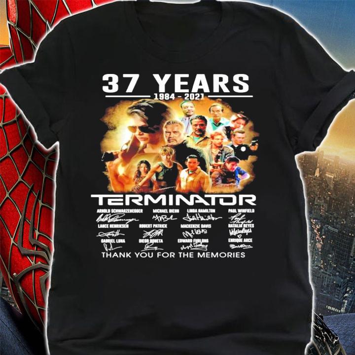 37 years 2984-2021 Terminator signatures shirt shirt