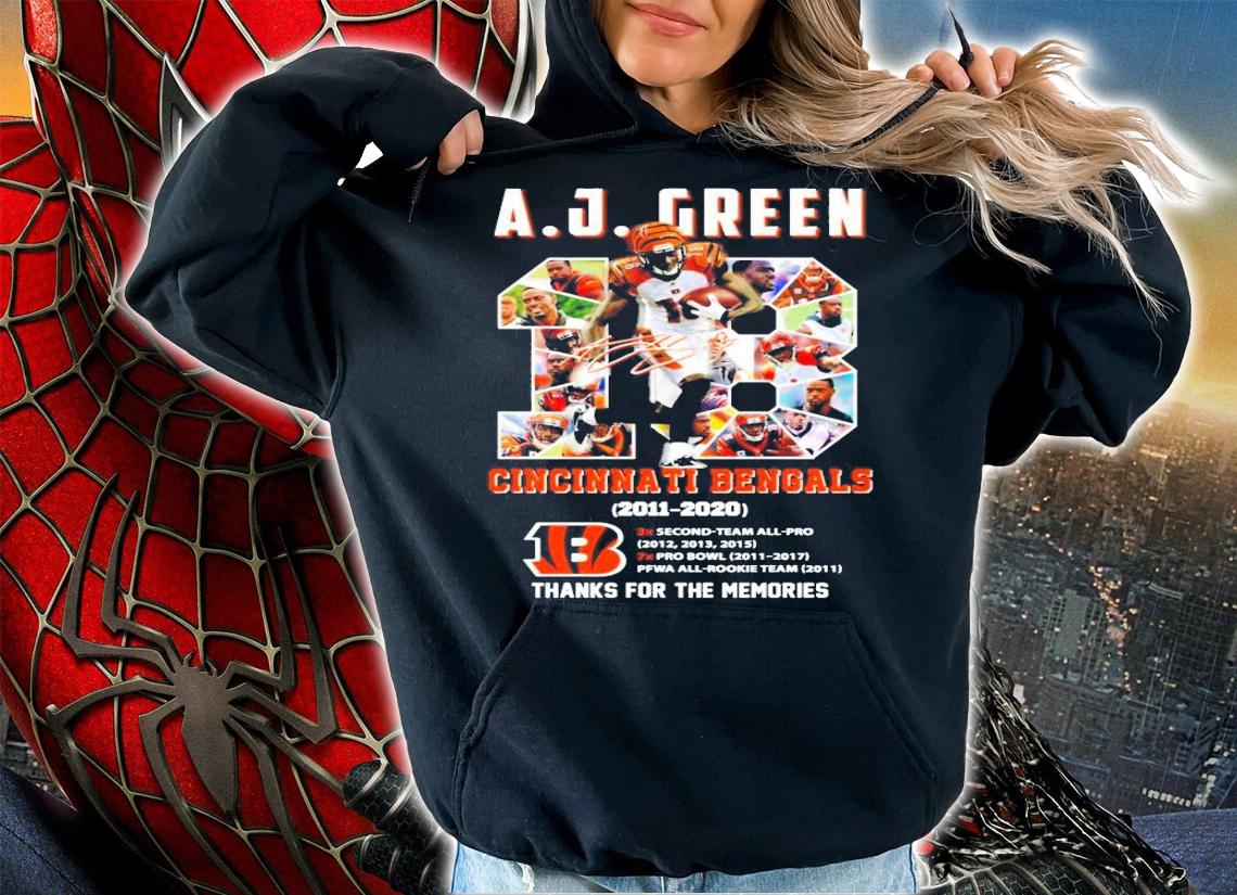 A.J.Green 18 Cincinnati Bengals 2011-2020 thanks for the memories shirt