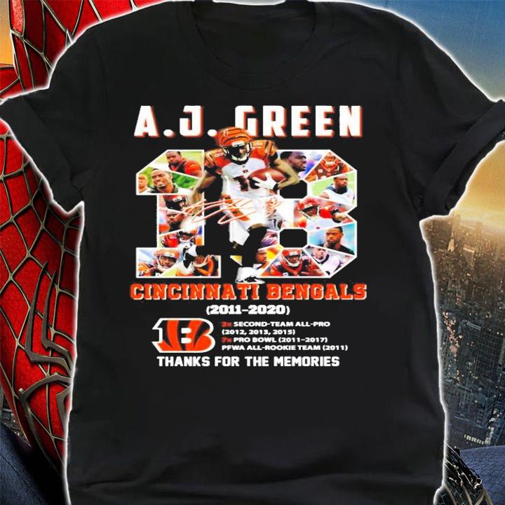 A.J.Green 18 Cincinnati Bengals 2011-2020 thanks for the memories shirt