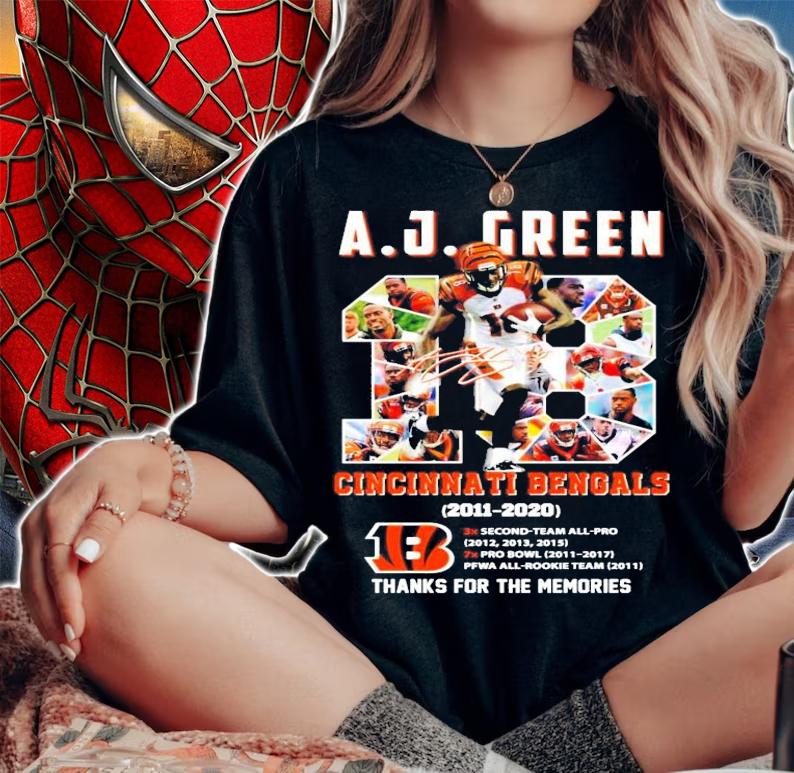 A.J.Green 18 Cincinnati Bengals 2011-2020 thanks for the memories shirt