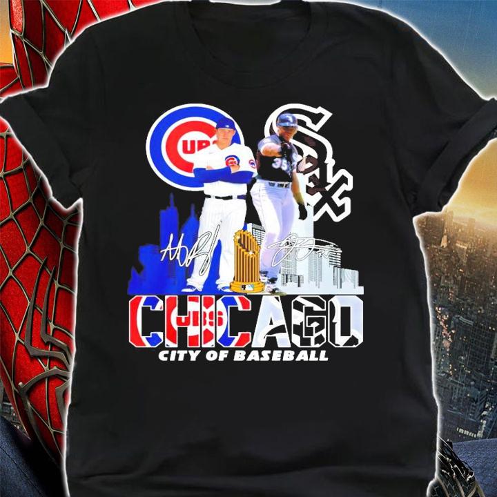 Chicago Cubs White Sox city of baseball signature shirt shirt