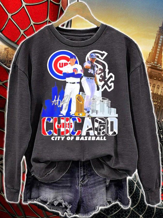 Chicago Cubs White Sox city of baseball signature shirt sweatshirt