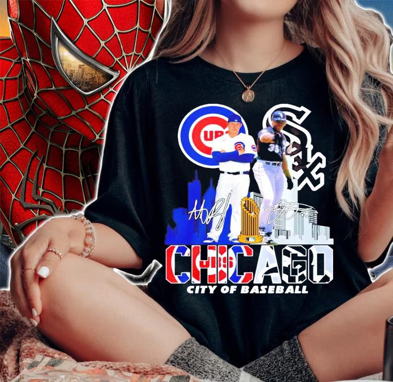 Chicago Cubs White Sox city of baseball signature shirt woman shirt
