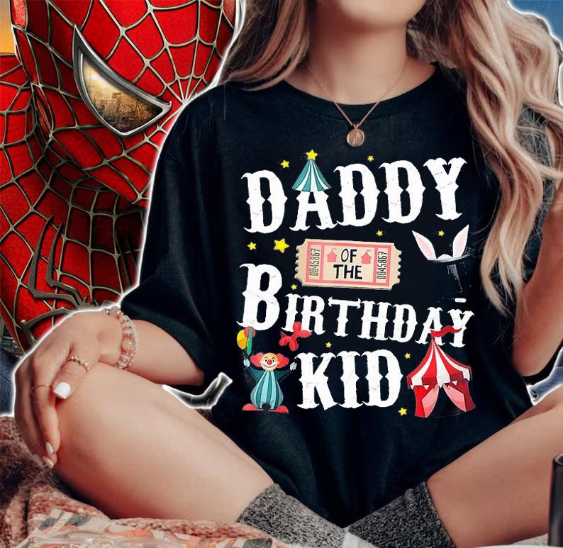Daddy Of The Birthday Kid Ringmaster Dad T-Shirt woman shirt