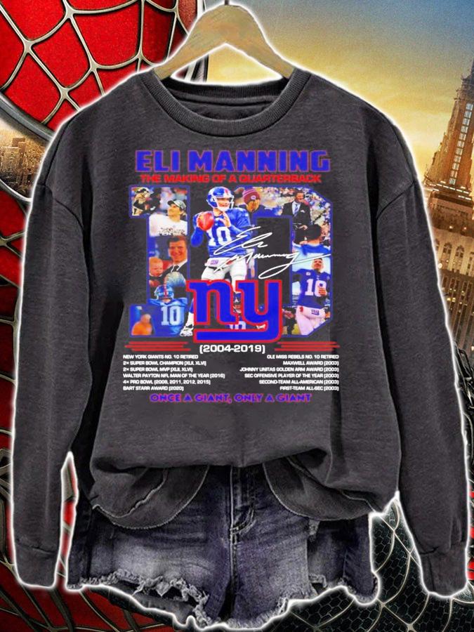 Eli Manning the making of a quarterback New York signature shirt