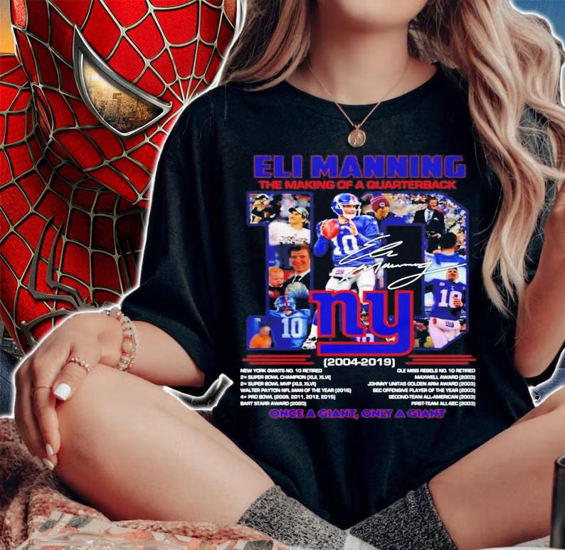 Eli Manning the making of a quarterback New York signature shirt