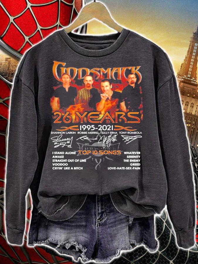 Godsmack 26 years 1995-2021 signature t-shirt sweatshirt