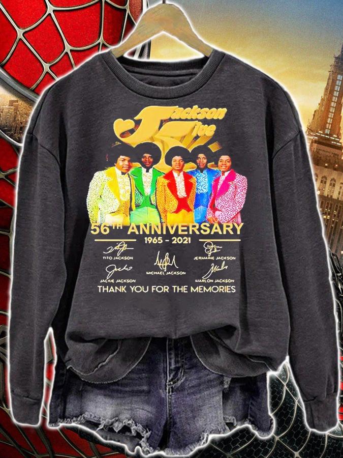Jackson Five 56th anniversary 1965-2021 thank You for the memories signatures T-shirt sweatshirt
