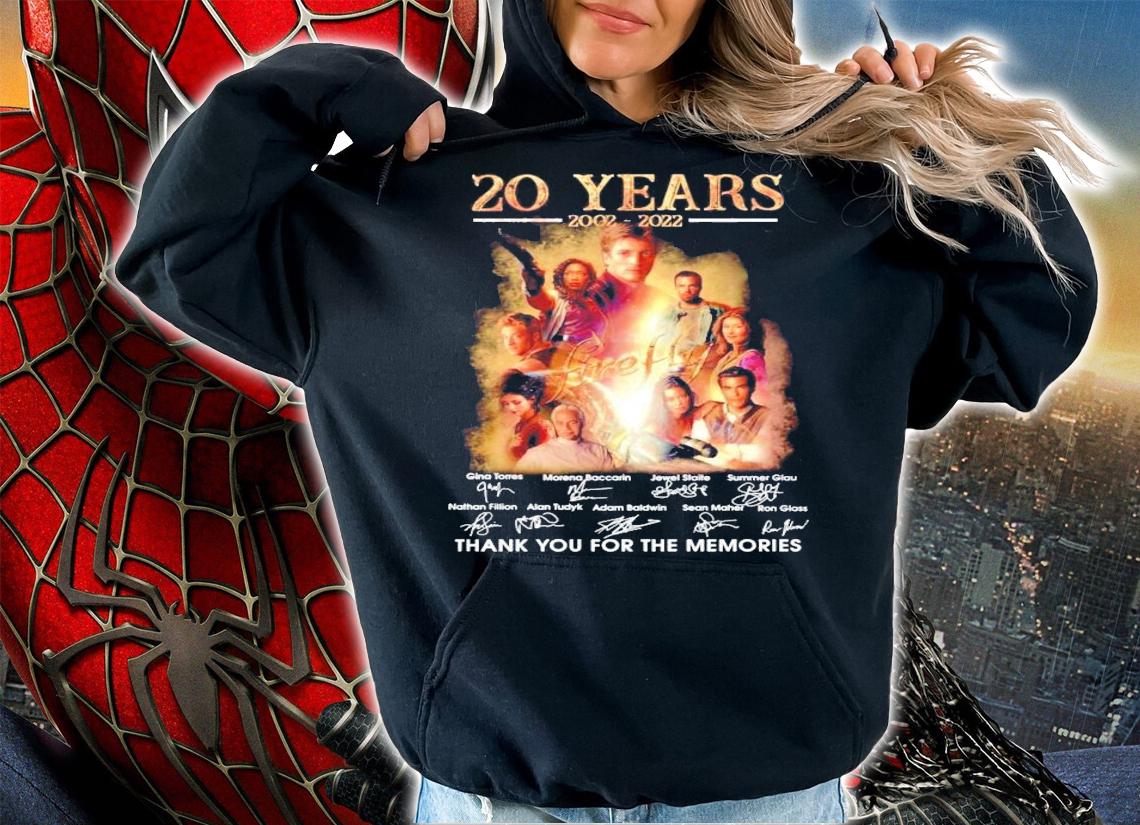 20 years 2002-2022 Firefly signatures shirt hoodie