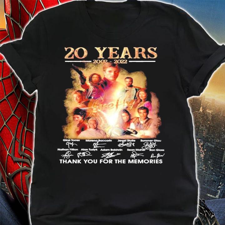 20 years 2002-2022 Firefly signatures shirt shirt