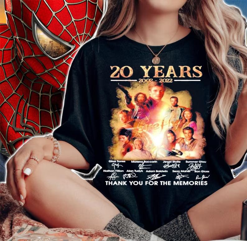 20 years 2002-2022 Firefly signatures shirt woman shirt