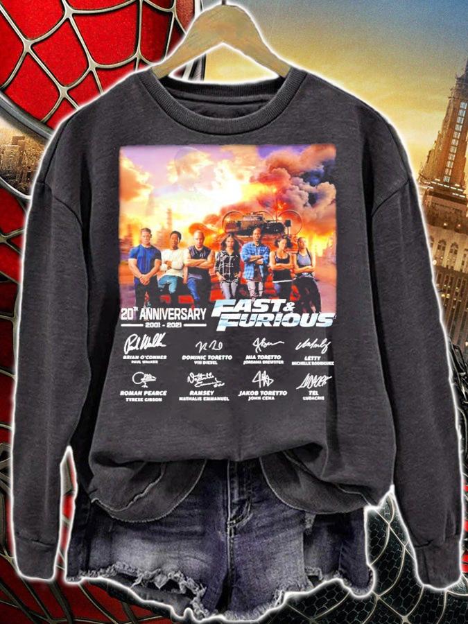 20th anniversary 2001-2021 Fast and Furious signature shirt
