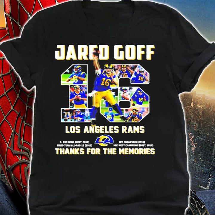 Jared Goff Los Angeles Rams thank you for the memories shirt