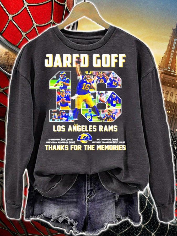 Jared Goff Los Angeles Rams thank you for the memories shirt