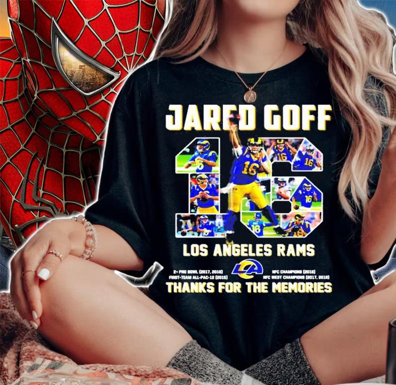 Jared Goff Los Angeles Rams thank you for the memories shirt