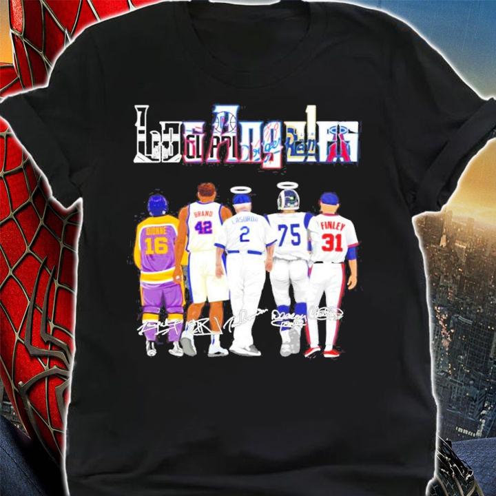 Los Angeles Dionne Brand Lasorda Deacon Jones Finley signature shirt shirt