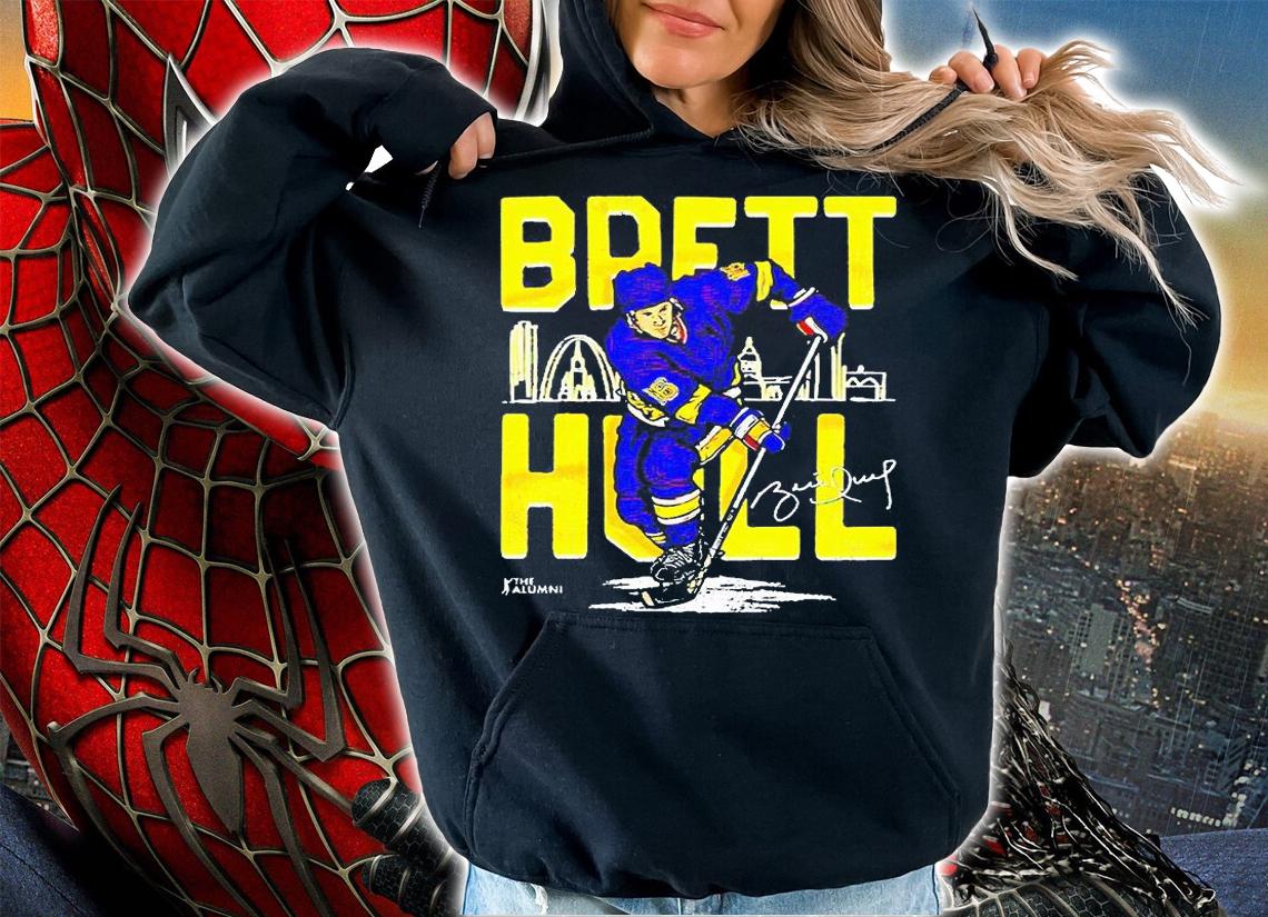 St. Louis Blues Brett Hull signature T-shirt
