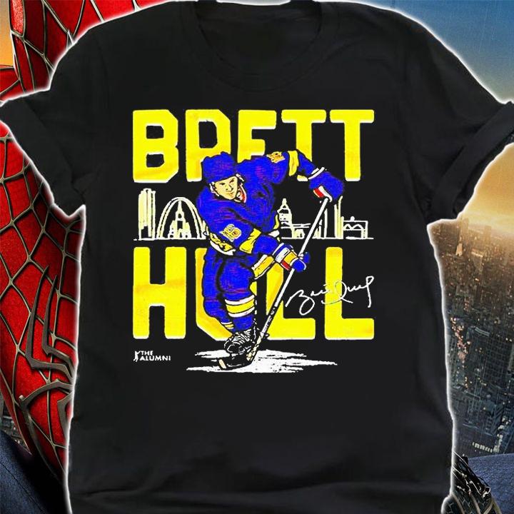 St. Louis Blues Brett Hull signature T-shirt
