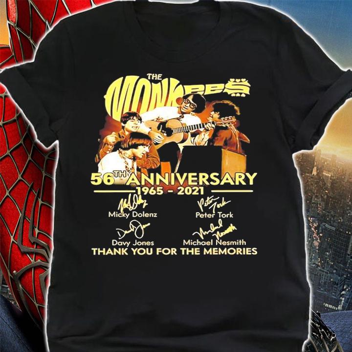 The Monkees 56th anniversary 1965-2021 signature shirt