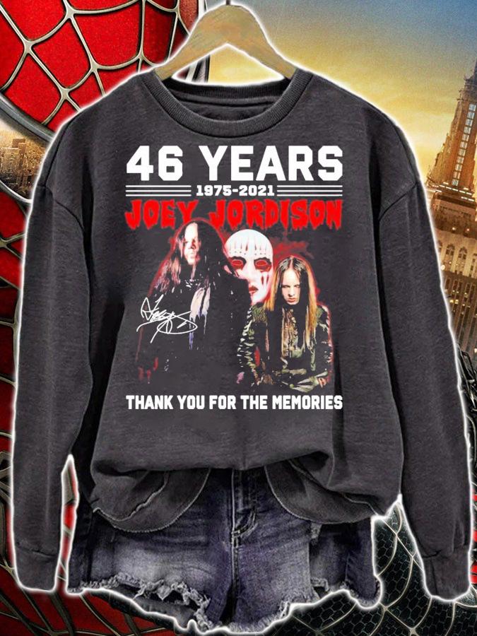 46 years 1975-2021 Joey Jordison signature shirt