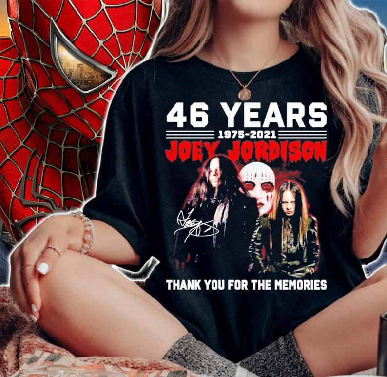 46 years 1975-2021 Joey Jordison signature shirt