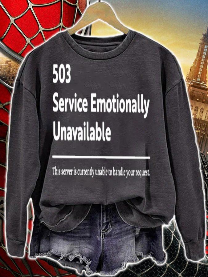 503 service emotionally unavailable shirt