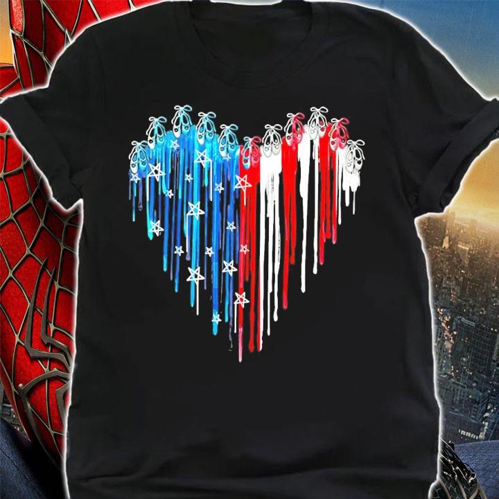 American butterfly heart shirt