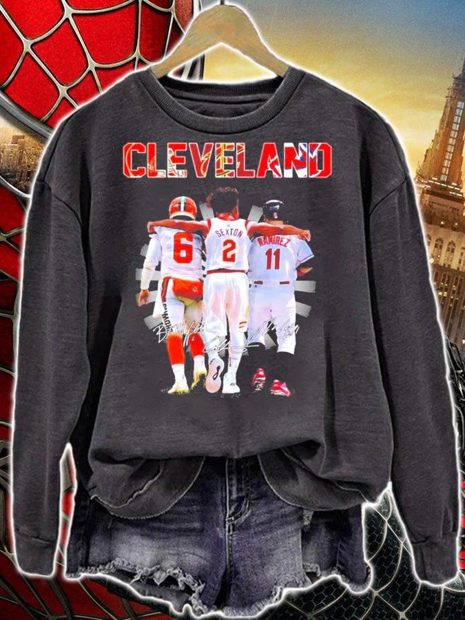 Cleveland Mayfield Sexton Ramirez signatures shirt sweatshirt