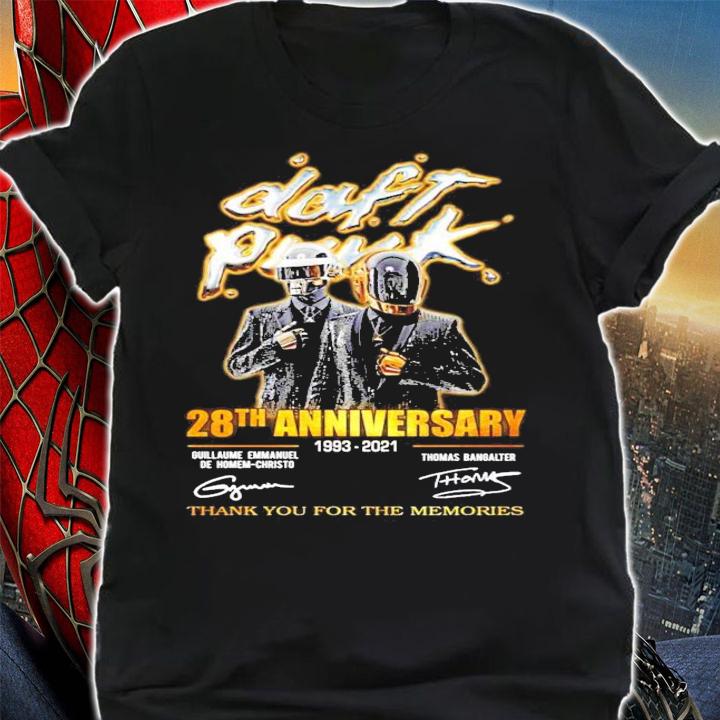 Daft Punk 28th 1993-2021 thank you for the memories shirt shirt