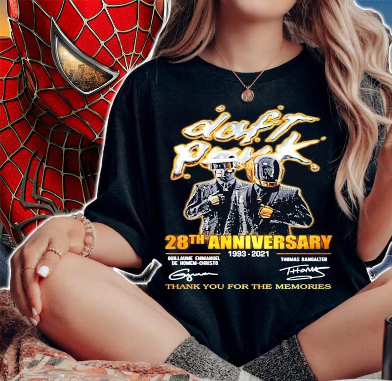 Daft Punk 28th 1993-2021 thank you for the memories shirt woman shirt