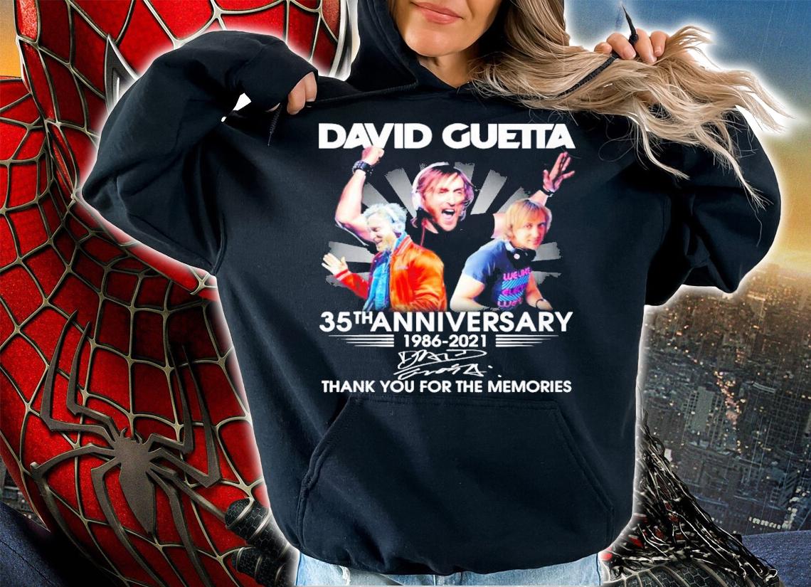 David Guetta 35th anniversary 1986-2021 signature shirt