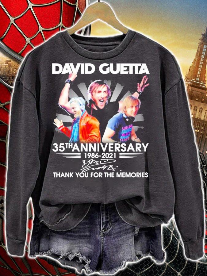 David Guetta 35th anniversary 1986-2021 signature shirt