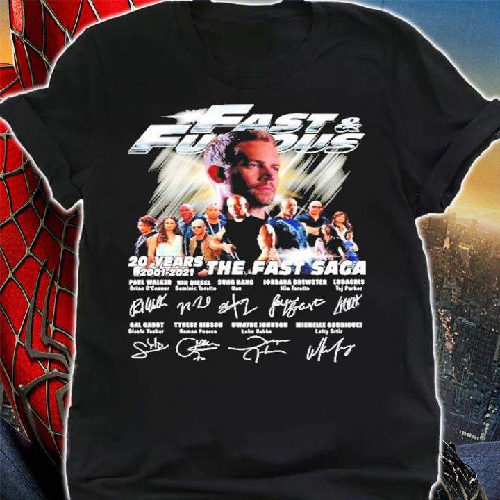 Fast and Furious 20 years 2001-2021 The Fast Saga shirt shirt