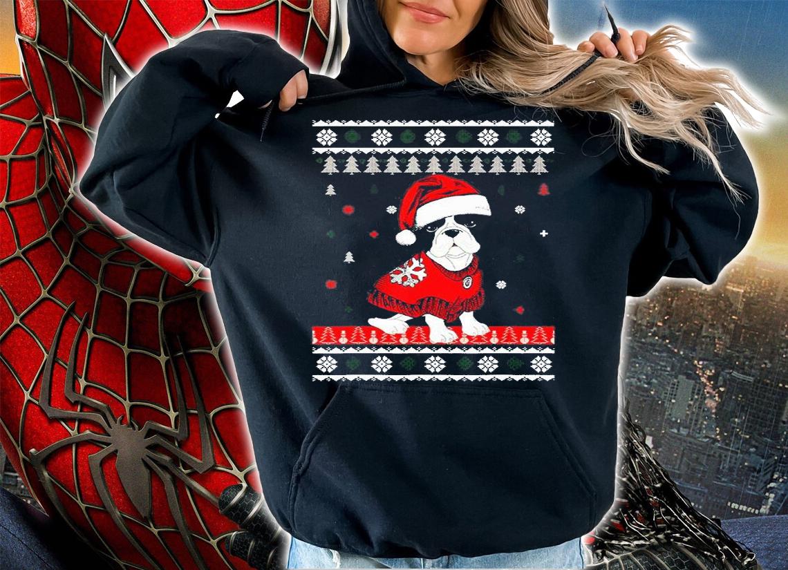 French Bulldog Hat Christmas Dog 2021 T-Shirt hoodie