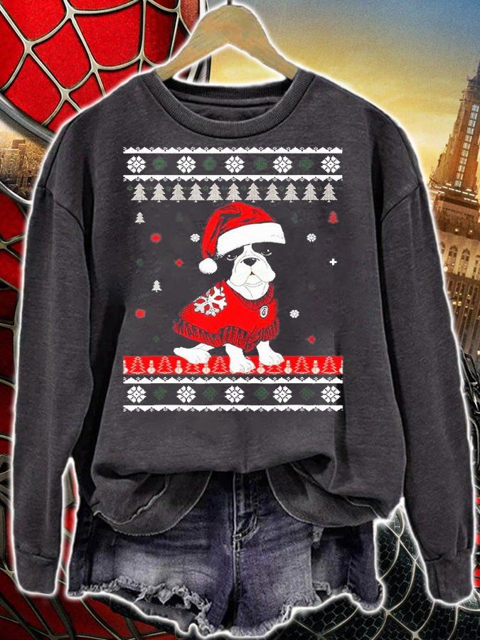 French Bulldog Hat Christmas Dog 2021 T-Shirt sweatshirt