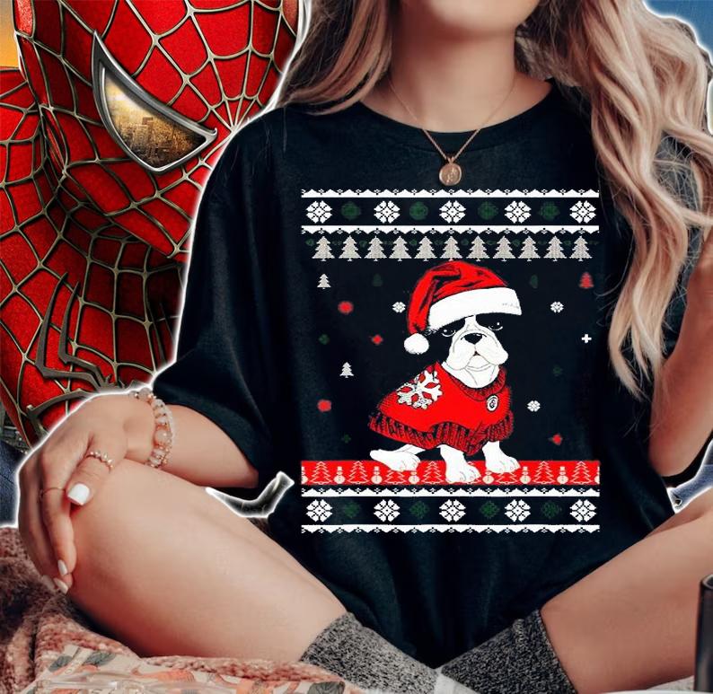 French Bulldog Hat Christmas Dog 2021 T-Shirt woman shirt