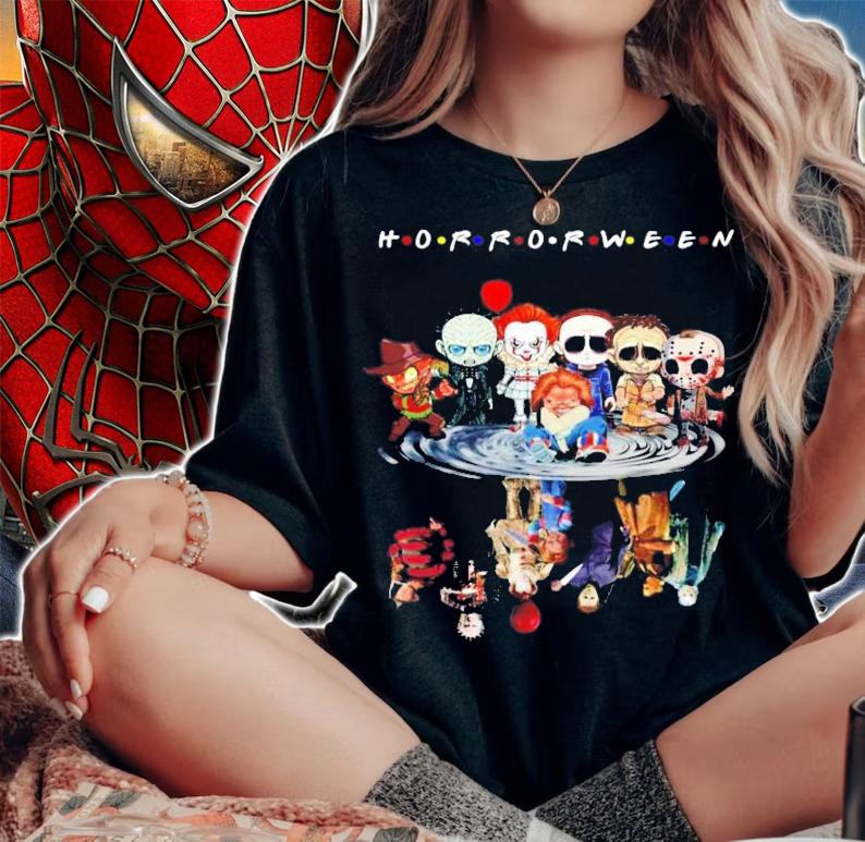 Horrorween Horror Characters chibi shirt woman shirt