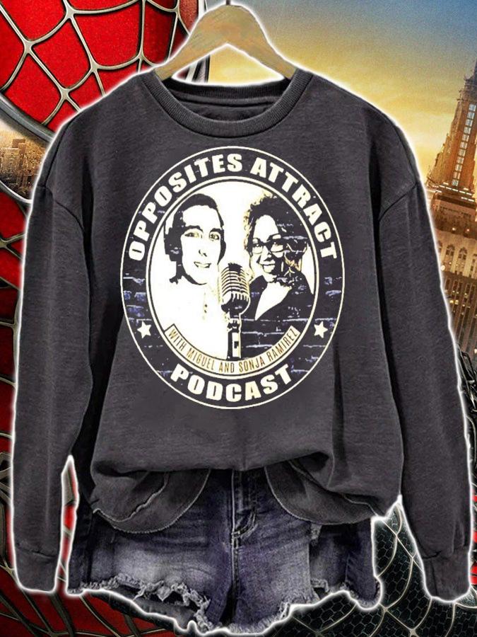 Miguel and sonja ramirez opposites Attract Podcast shirt sweatshirt