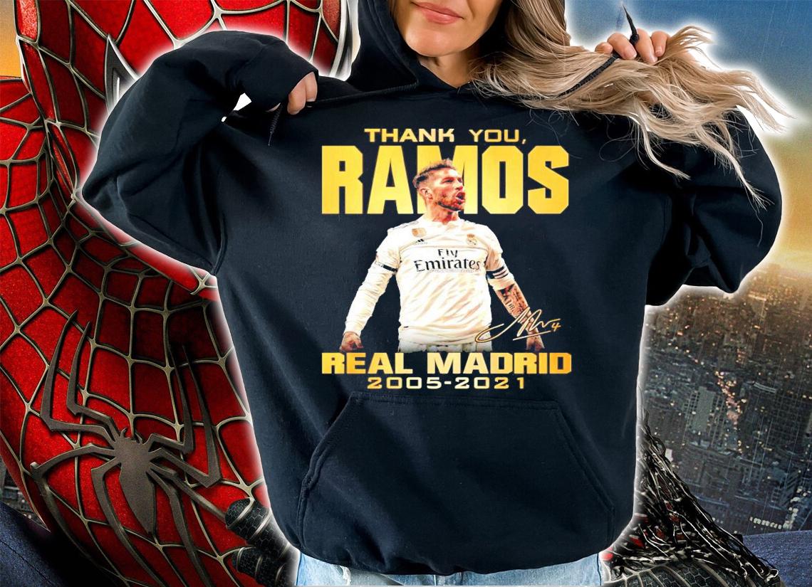 Thank You Ramos Real Madrid 2005-2021 signature shirt