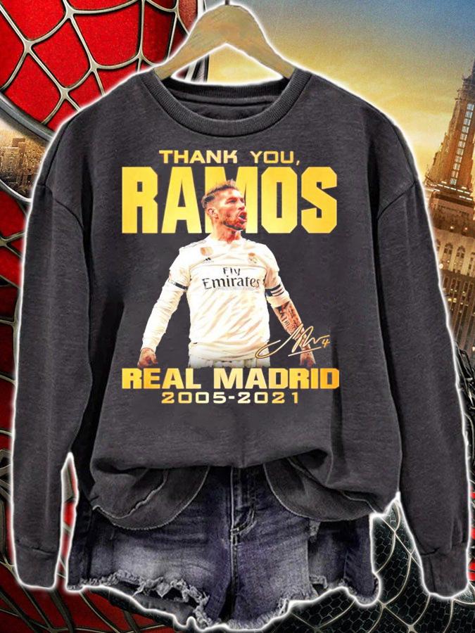 Thank You Ramos Real Madrid 2005-2021 signature shirt