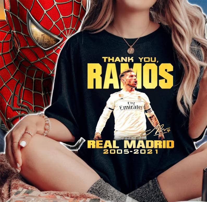 Thank You Ramos Real Madrid 2005-2021 signature shirt