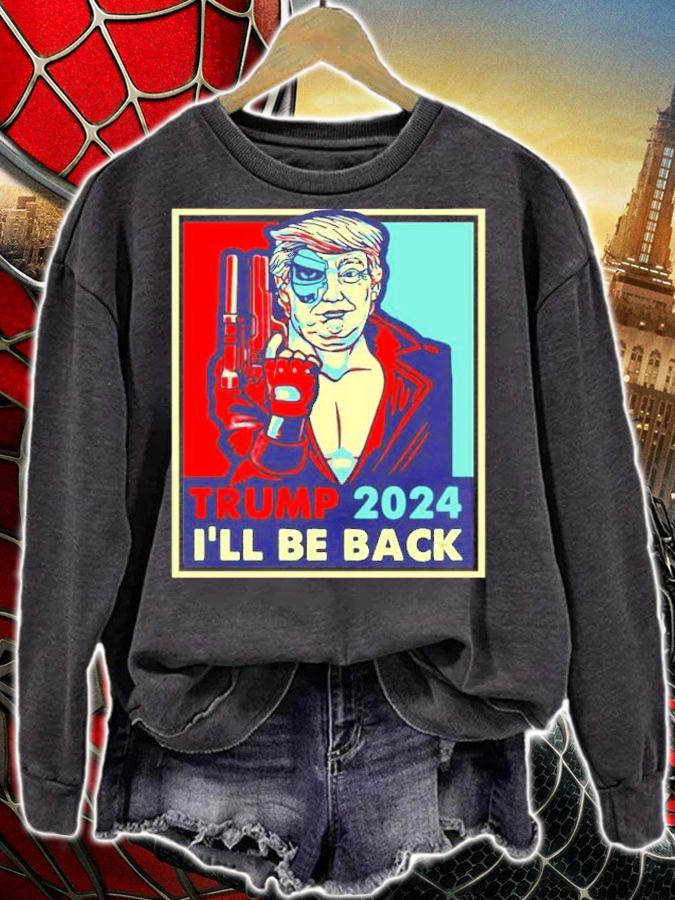 Trump 2024 Ill Be Back poster shirt